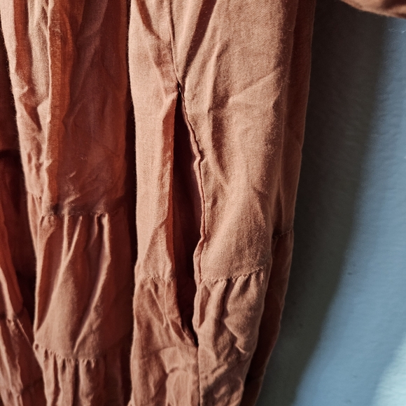 Erika Pena Tiered Off-The-Shoulder Maxi Dress Size XS/S - Picture 11 of 12